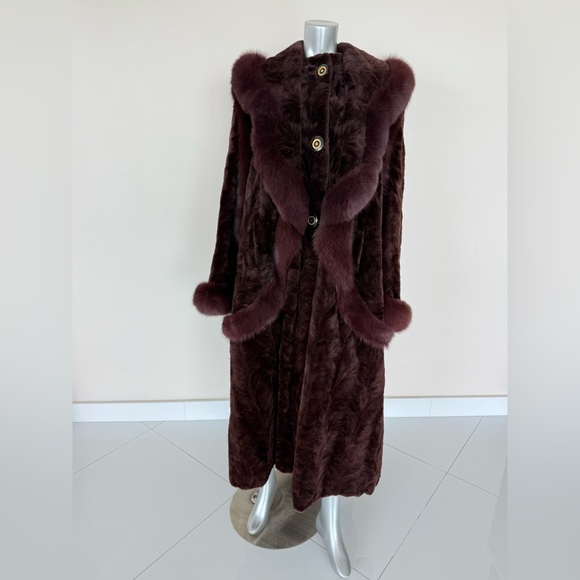 Jackets & Blazers - Natural mink and fox fur winter long coat One Size Retail 8500$